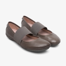 Camper Right Ballerinas Dark Grey - Womens Singapore OWQGVC-207